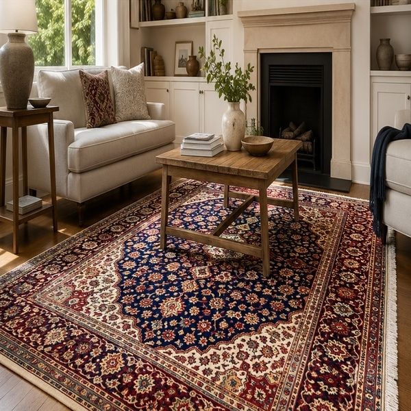 Handcrafted Persian Wool Rug — after cleaning
